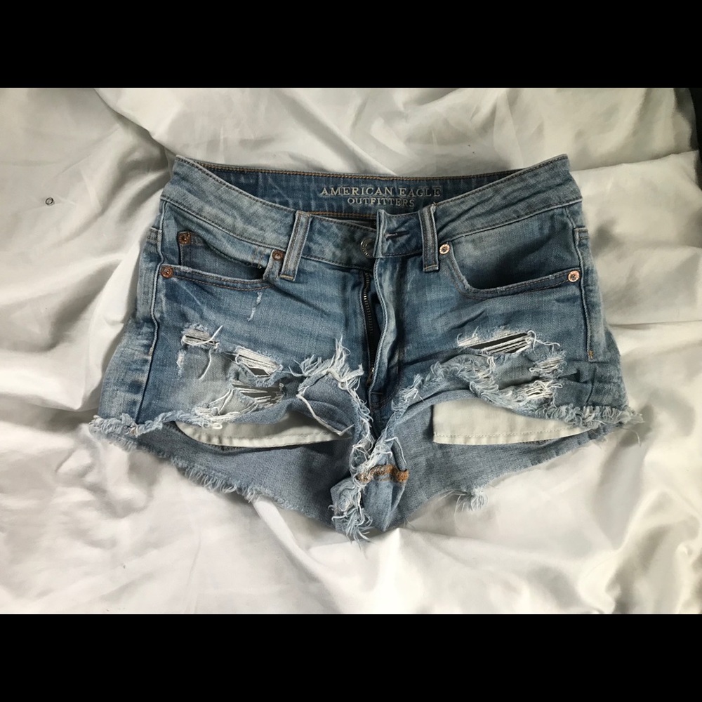 Distressed Jean Shorts